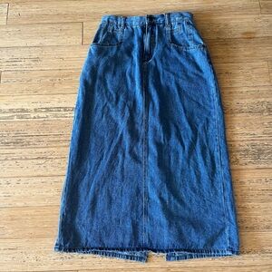 Chadwicks Blue Denim Midi Skirt